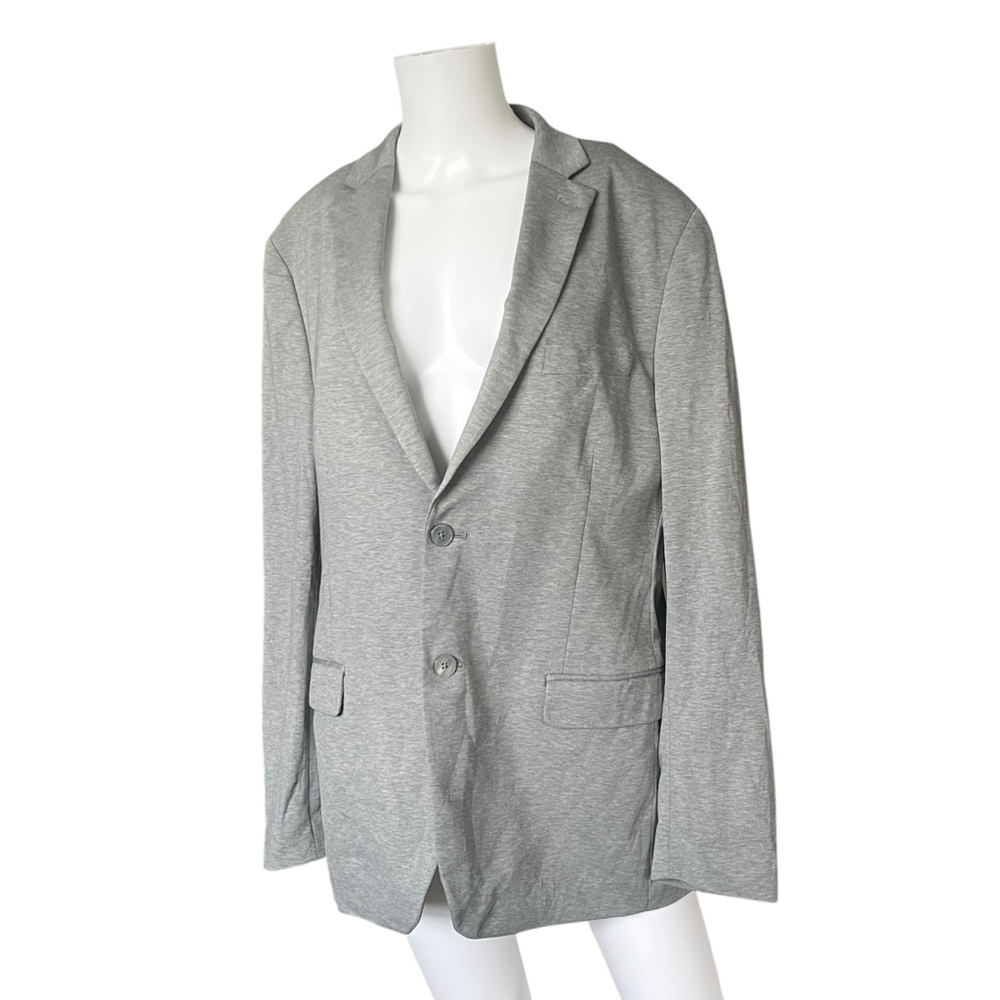 Lauren Ralph Lauren Gray Two Button Blazer Cotton Blend Work Mens Size 43R